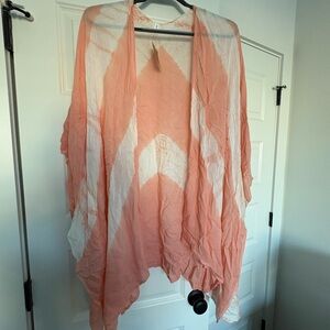 Peach and White Kimono Cardigan
